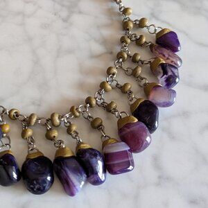 Unique Dyed Agate Necklace